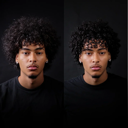 UNBIASED Curl Mousse - side angle for men UK