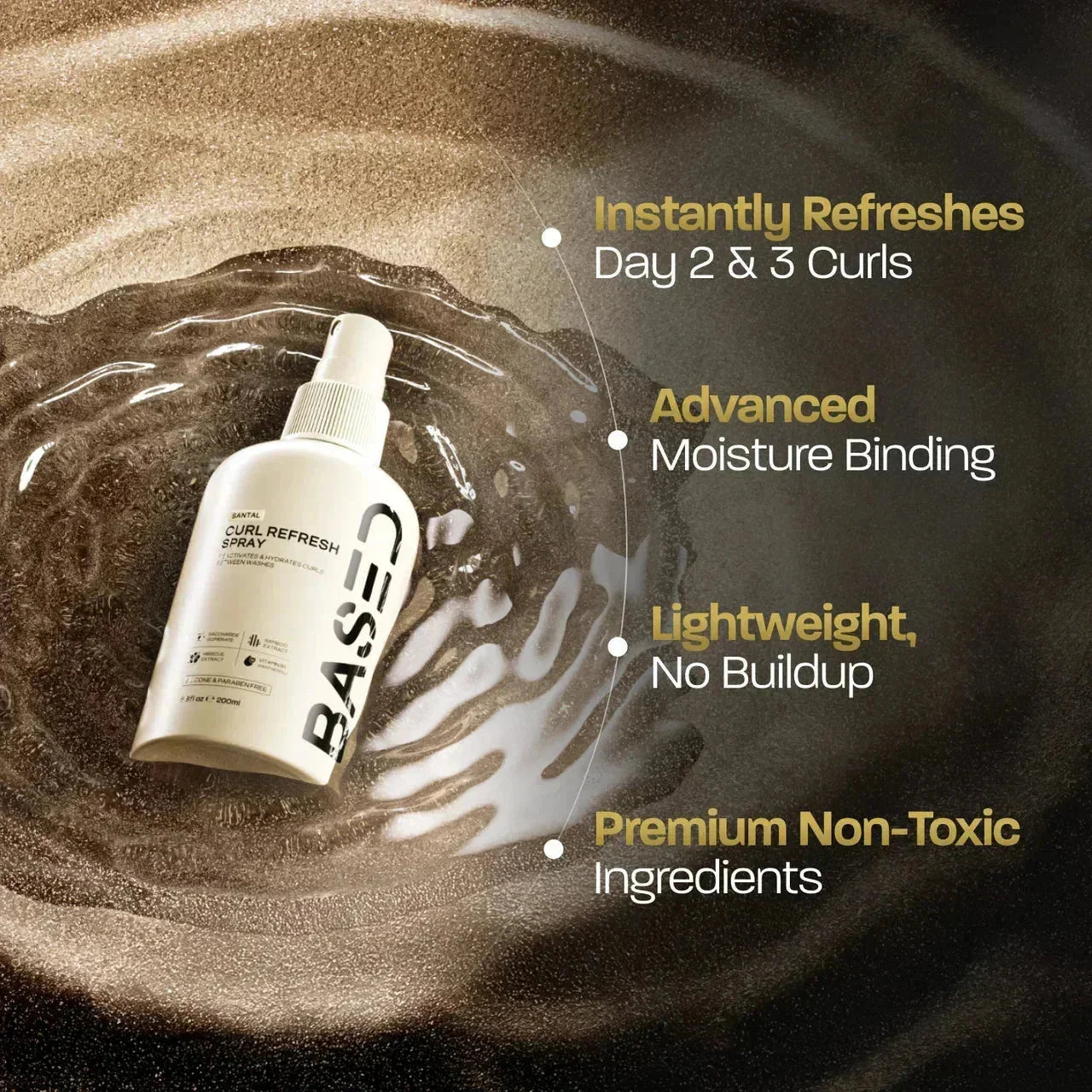 UNBIASED Curl Refresh Spray - side angle for men UK