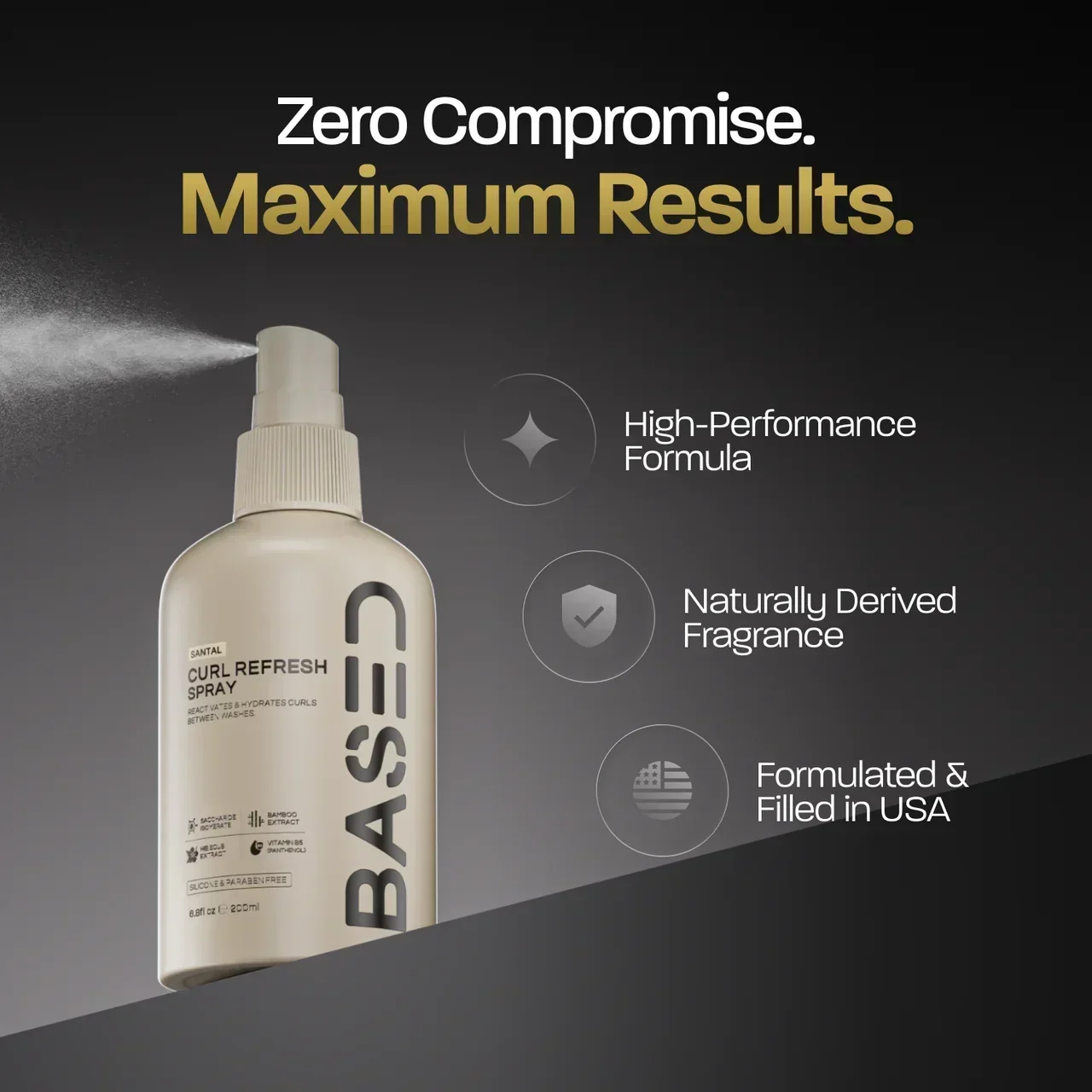 UNBIASED Curl Refresh Spray - detail view for men UK