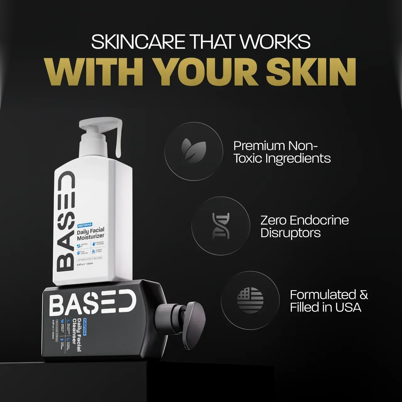 UNBIASED Daily Facial Moisturiser - side angle for men UK