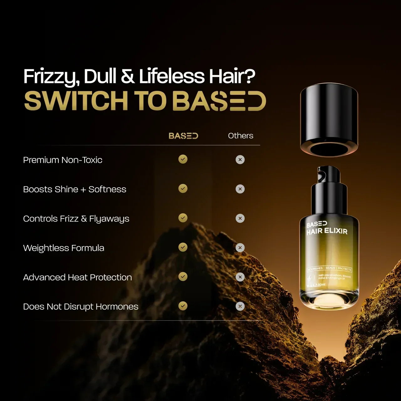 UNBIASED Hair Elixir - lifestyle shot for men UK
